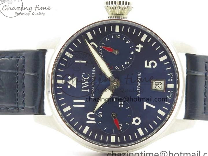 MIROTIME 0116 Supportive Big Pilot IW501008 “Boutique London” SS ZF Best Edition Blue Dial on Blue Leather Strap A 7106